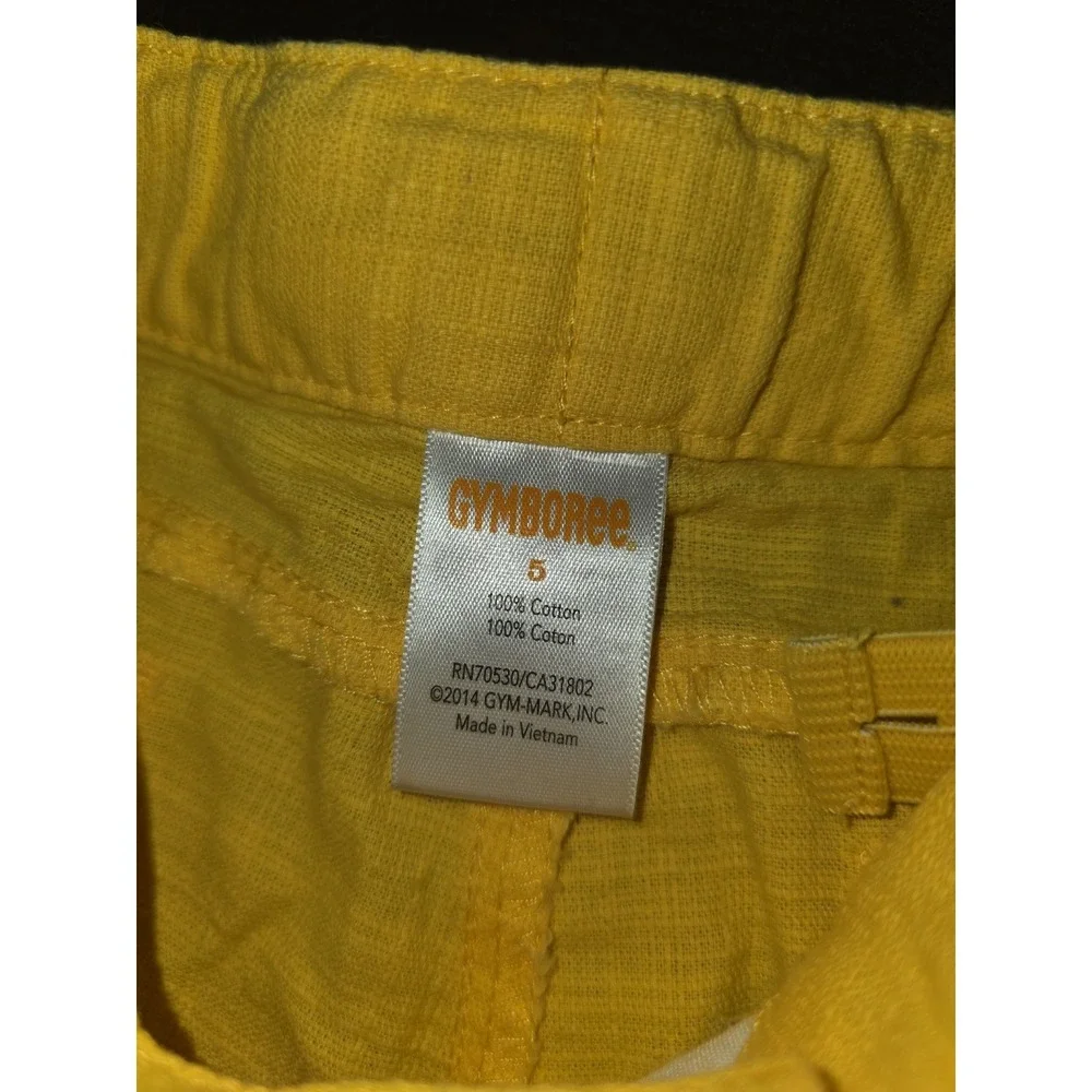 Gymboree yellow and black butterfly top and shorts size 5